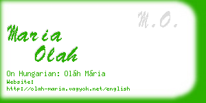 maria olah business card