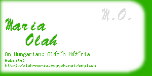 maria olah business card